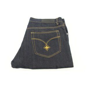 Louis Vuitton Straight Pants/30/Denim/Indigo/Monogram/1A5Wf0